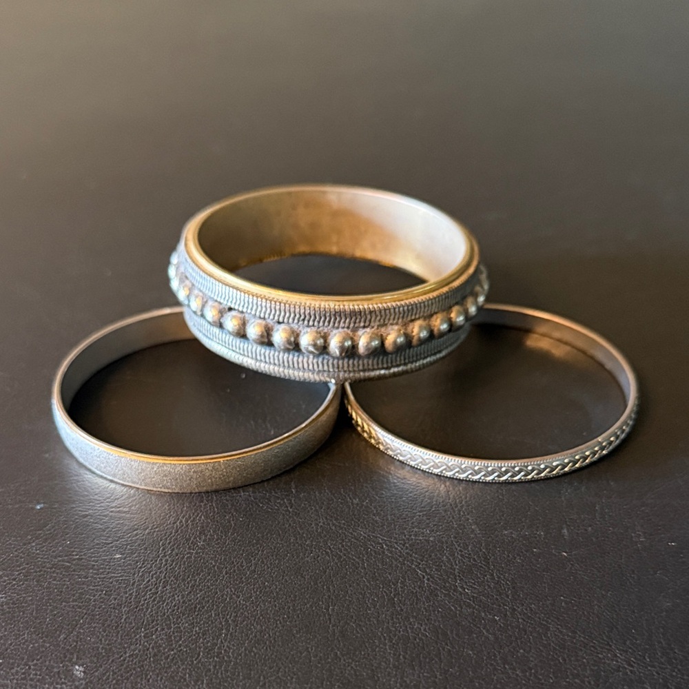 Silver and Gold Tone bracelets